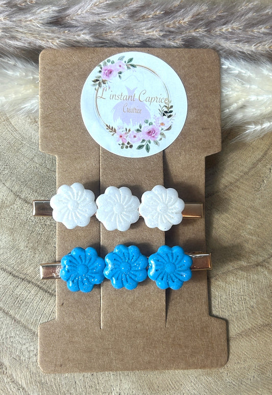 Barrettes Pince Crabe Petites Fleurs